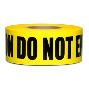 CAUTION DO NOT ENTER Barricade Tape in Yellow and Black | Merco Tape®