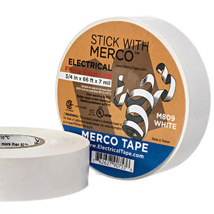 Merco Tape® M809 Electrical Tape ~ All-Weather-All Temperature, Flame Retardant and U/L listed ~ 9 colors available