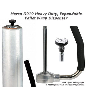 Pallet Wrap Dispenser, Heavy Duty Warehouse quality expands from 12 to 20 inches | Merco Tape™ D919